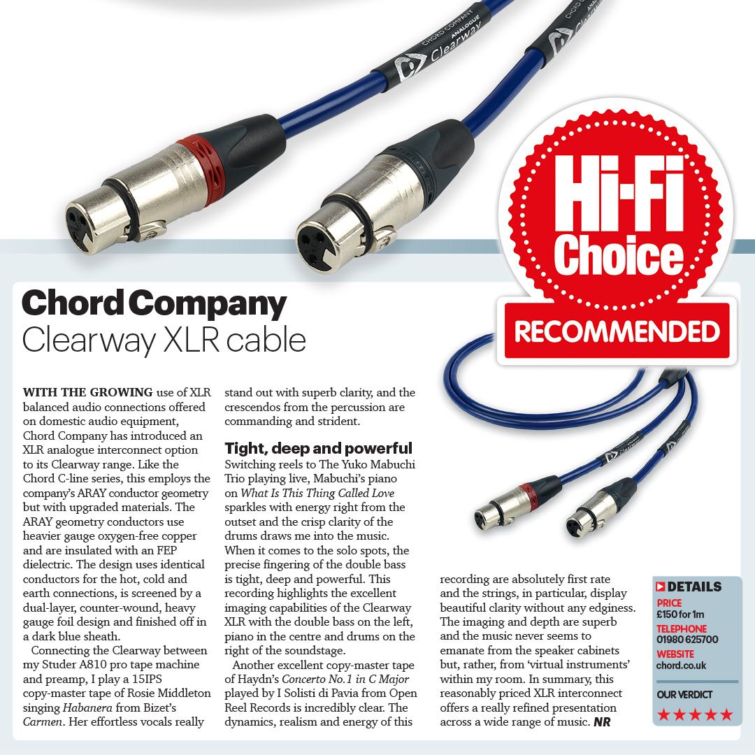 chord-company-clearwayx-aray-analog-xlr-kabel-true-balanced image 6