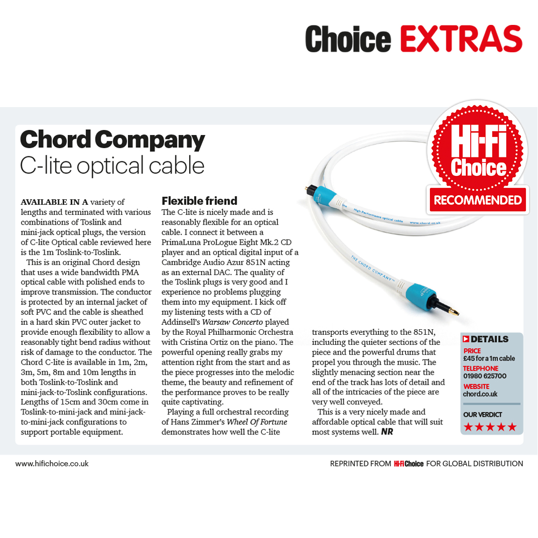 chord-company-c-lite-digital-optokabel-toslink-mini-toslink image 6