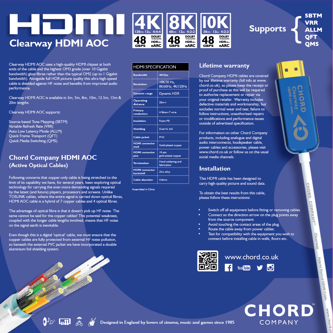 chord-company-clearway-hdmi-aoc-glasfaser-kabel-4k-8k image 5